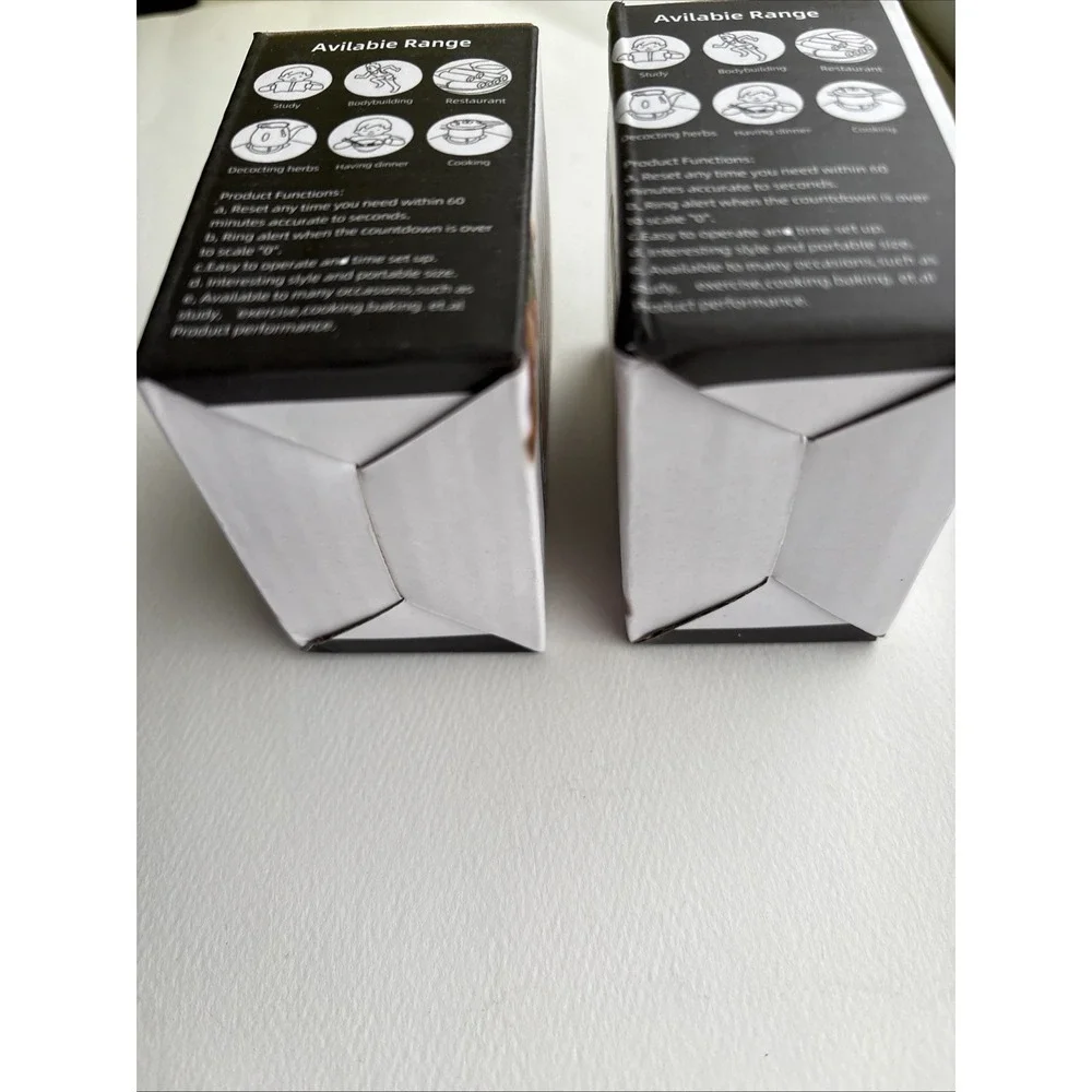 Set 2 Mechanical Manual Digital Kitchen Timer Magnetic Countdown Classroom Clock